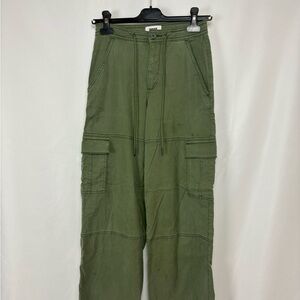 💚garage green baggy cargo pants